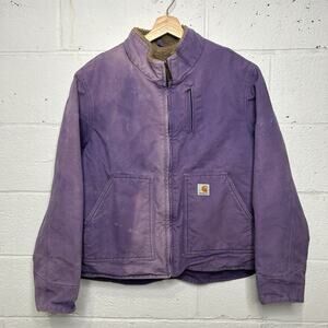 Carhartt Sherpa-Lined Canyon Sandstone Jacket “Grape” WJ022